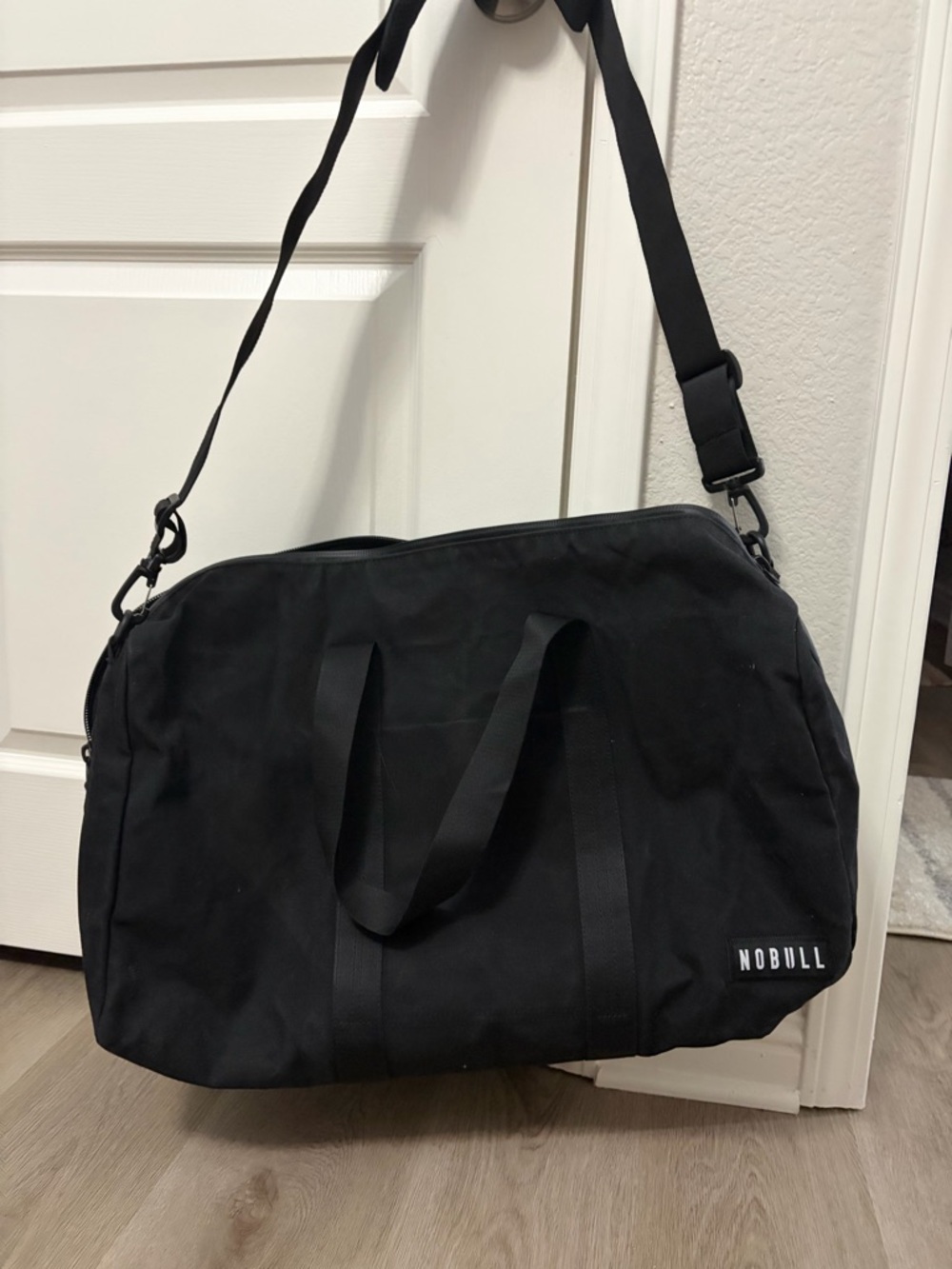 NOBULL Black Duffel Bag with Removable Shoulder Strap